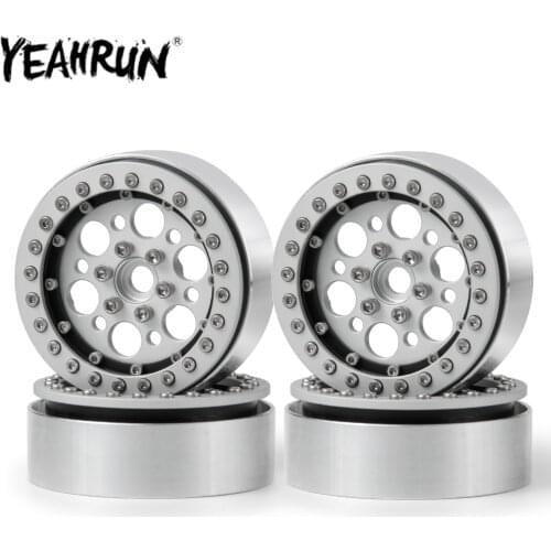 YEAHRUN RC Car 1.9 Beadlock Wheel Rim for 1/10 Axial SCX10 CC01 F350 D90 90034 Traxxas TRX4 RC Rock Crawler Wheel Hub