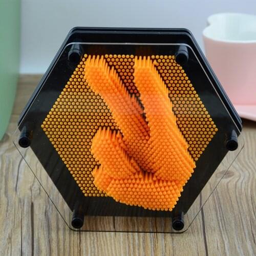 Creative Plastic Figurines Miniatures 3D Pin Art Clone Magic Pinart Shape Home Decor Pin Art Needle Child Get Face Palm Model