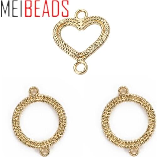 10pcs/lot 20*16mm Fashion Gold Plated Heart Charms Connectors Fitting Women Diy Evil Eye Bracelet & Bangle Jewelry Accessories