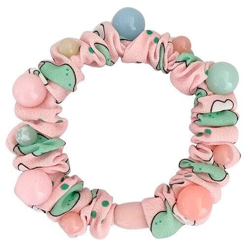 Jelly Bead Sweet and Lovely Joker Fold Hair Circle Act the Role of Girl Head Rope Headwear
