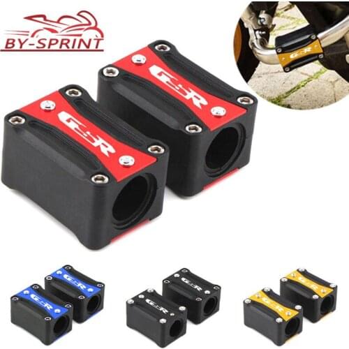 Motorcycle CNC Aluminum Engine Guard Bumper Protection Decorative Block Crash Bar For SUZUKI GSR600 GSR700 GSR750 GSR250 LOGO