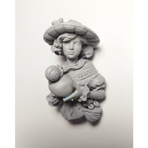 Unassambled 1/10 ancient woman officer BUST Resin figure miniature model kits Unpainted