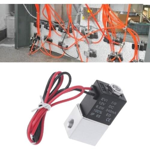 P15D Normally Closed Solenoid Valve 12V DC 1/8" w/Wire For Water Air Gas