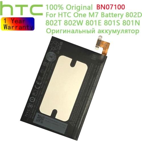 Original HTC BN07100 battery Replacement Li-Polymer For HTC One M7 801E 801S 801N 802D 802W 802T BN07100 HTL22 One J Batteries