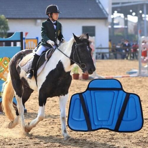 Saddle Pad PU Leather Outdoor Horse Training Horseback Cushion Equestrian Accessory Knight Equipment Shockproof Protective Gear