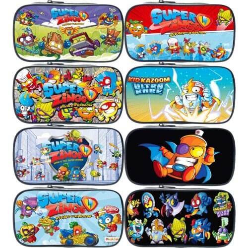 Popular Super Zings Pen Bags for Kids Student Super Zings Pencil Bag Teen Stationery Bag Kids Cartoon Pencil Case Kids Gift