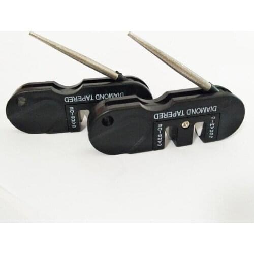 Portable Tungsten Ceramic Carbide Knife Whetstone Sharpener Sharpen Fish Hook Pocket Diamond Tool Camp Hike outdoor