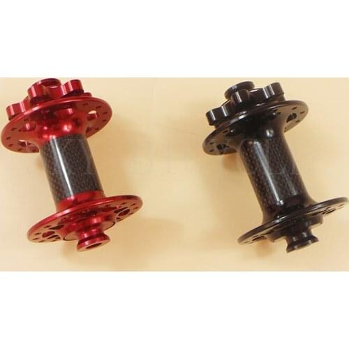 Powerway M64 M9 9mm thru Front hub 24 28 32 holes J-Hook PHB-M64 black red cross country all mountain bike 6 bolts disc hub