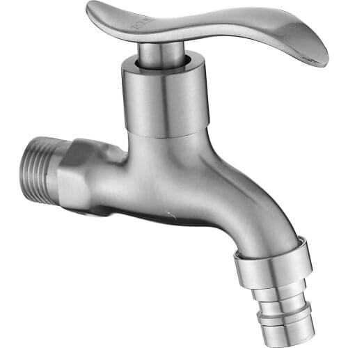 Pratical Garden Fast On Tap Water Taps High Quality Zinc Alloy Washing Machine Faucet Single Handle Cold Water Inwall