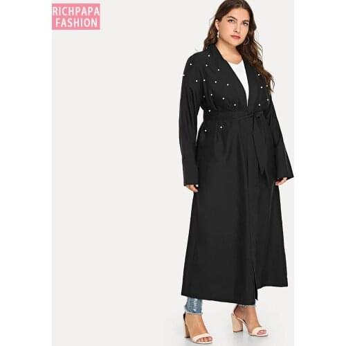 Ramadan Eid Mubarak Black Abaya Kimono Cardigan Turkey Hijab Muslim Dress Caftan Dubai Kaftan Islamic Clothing Abayas For Women