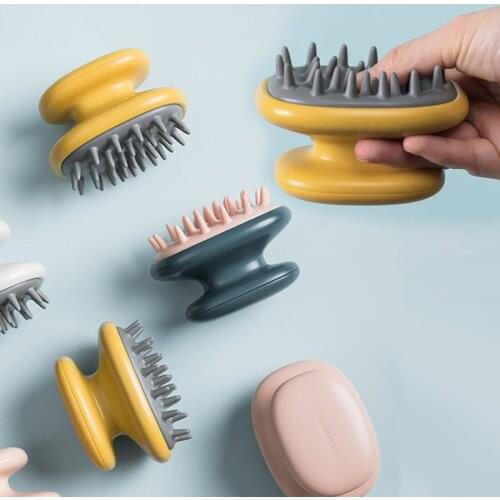 Handheld Baby Scalp Shampoo Massage Brush Washing Shower Hair Comb Mini Head Meridian Massage Comb Kids Hair Brush