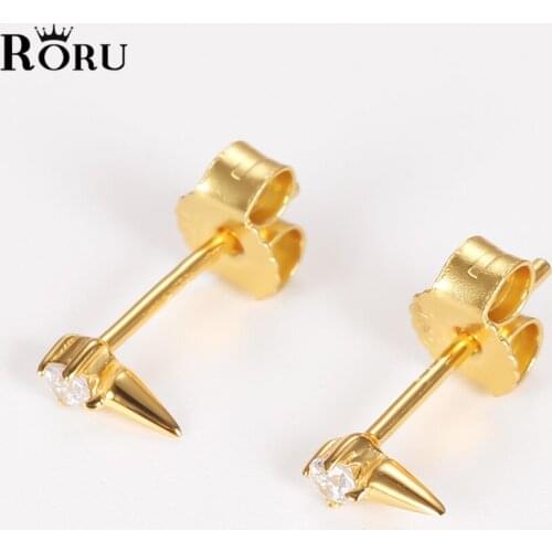 Small Stud Earrings S925 Sterling Silver Zircon Earring Crystal for Women Girs Student Birthday Gift Piercing Pendientes Jewelry