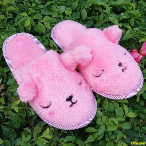 Sweet Unicorn Baby Girls Shoes Plush Cute Cotton Slippers Autumn Winter Women Home Non-slip Warm Girls Shoes Slippers Set