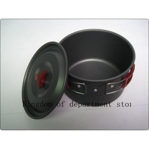 Outdoor equipment large single pot aluminum alloy pot with field cooking pot 0