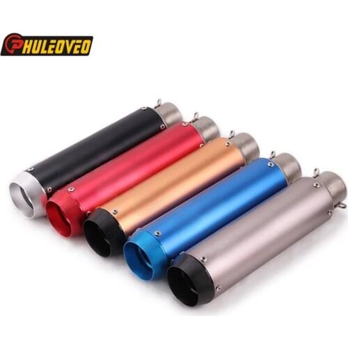ID: 51mm Universal Motorcycle Motorbike Exhaust Pipe Muffler Escape Demper Leakage for CBR150 R15 XMAX250 XMAX300 Escape Moto