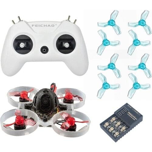 LiteRadio OpenTX 2.4G 8CH Radio Transmitter + Mobula6 1S 65mm 190000kv 250000kv Tinywhoop Drone +1219 Propeller 6in1 Charger