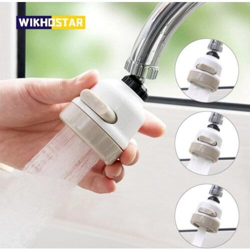 WIKHOSTAR 360 Degree Rotatable Faucet Extender High Pressure Nozzle Filter Water Saving Tap Adapter Bathroom Kitchen Accessories