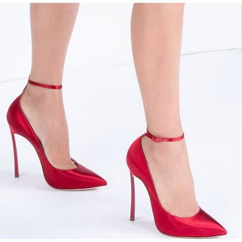 Women Pumps 2021 Spring Autumn Pointed Toed High Heel Thin Heels Sexy Shallow Mouth Womens Single Shoes Silk Wedding Shoe