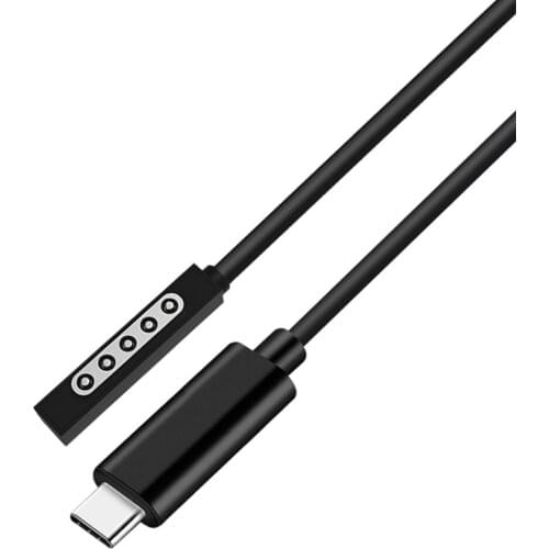 1.5M/4.9ft USB-C male head to surface pro 2 PD Power Charge Cable,type-c to surface device port Fast Charging Line