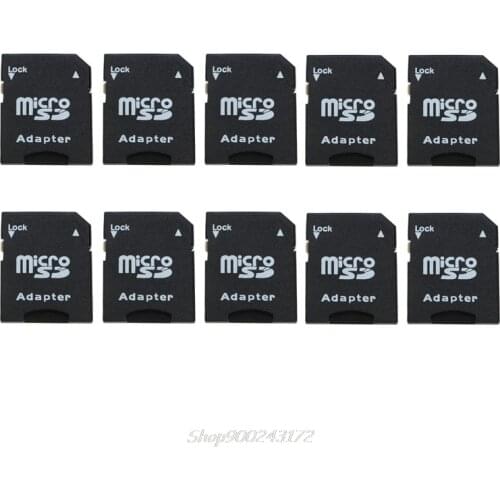 10Pcs Micro SD TransFlash TF To SD SDHC Memory Card Adapter Converter Black Jy21 20 Dropship