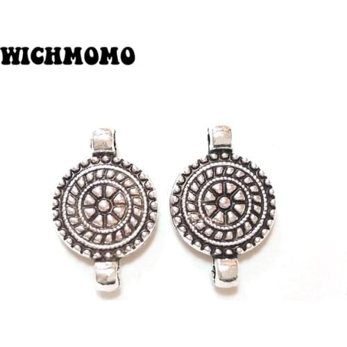 2019 New 10pcs 21*13MM Retro Zinc Alloy Floret Flowers Connector Linker Charms Pendants for DIY Jewelry Accessories