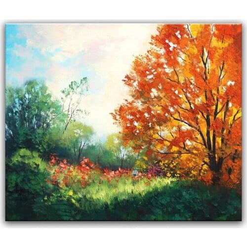 100% hand painted oil painting Home decoration high quality landscape painting pictures DM16071930