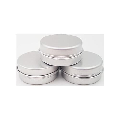 100pcs/lot 10G Aluminum Jar Tin Pots 10cc Metal Cosmetic Packaging Container 1/3oz professional cosmetics container