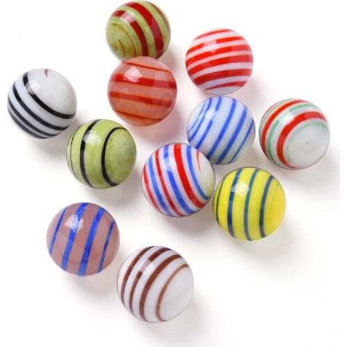 11PCS/Set 20MM Glass Ball Cream Console Game Pinball Small Marbles Pat Toys Parent- Child Beads Bouncing Ball