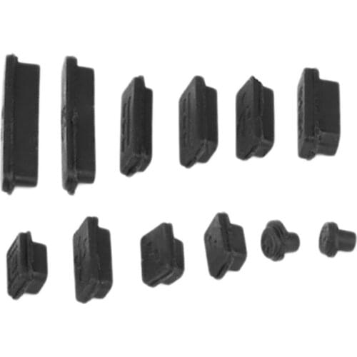 12pcs/set Professional Silicone Anti-Dust Plug Cover Stopper Laptop Dustproof USB Dust Plug Cover Set Suitable Hot Sale