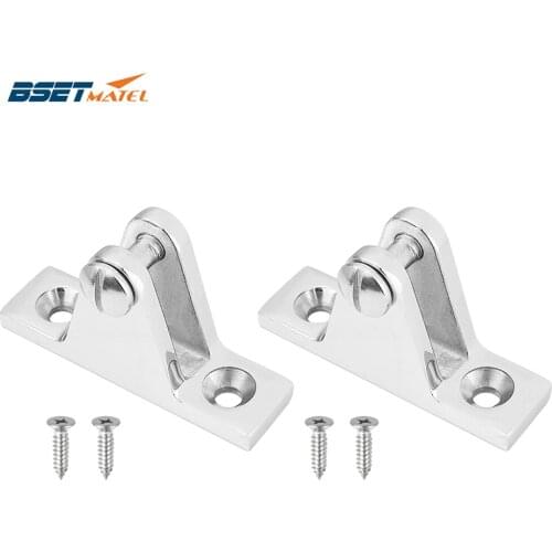 2PCS Stainless Steel 316 Boat Bimini Top Fitting Deck Hinge Marine Kayak Canoe Boat Cover Bimini Sprayhood hardware Accessories