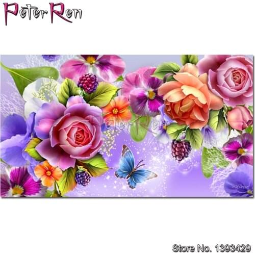 5D DIY Diamond Painting Rose Flower Mosaic Rhinestones cross stitch kits handmade Embroidery Gift Home decoration wall paintings