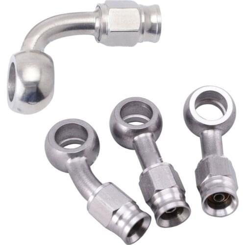 AN3 10mm Stainless Steel Brake Hose Fitting Ends Adapter for Car Auto Motorcycle C63D