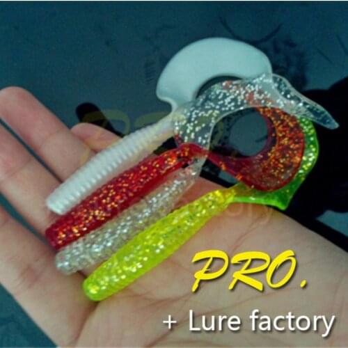 Free shipping 200pcs 8cm soft single tail grubs baits soft baits fishing lure bait for fishing tackle bigger size grub lure bait