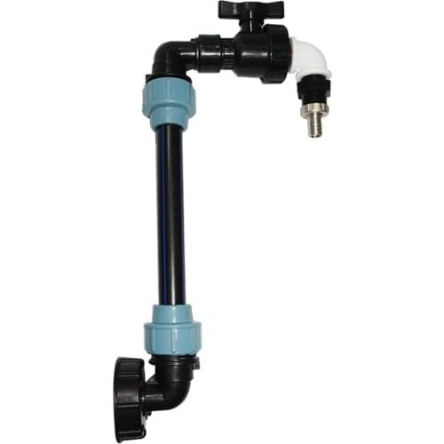IBC Tank Swan Neck 3/4 Inch IBC Adaptor With Outlet Tap 3/4 Inch 2in Coarse Thread Garden Hose Faucet Lengthen Connector