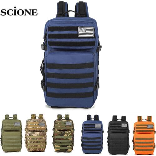 Camouflage Hiking Trekking Bag Military Tactical Backpack Army Waterproof Molle For Outdoor Travel Camping Climbing X177A