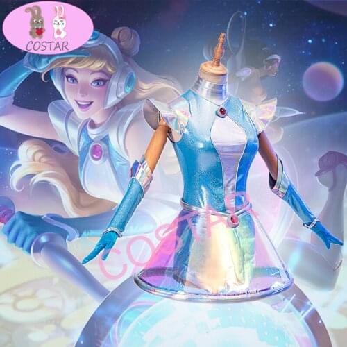 COSTAR Game LOL Cosplay Costumes Cosplay Lux the Lady of Luminosity Cosplay Space Groove Uniforms Clothes Suits Dresses New