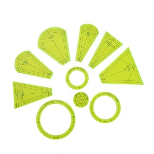 Patchwork ruler dresden plate template set for domestic sewing machine parts 1set= 7pcs # DPT-7