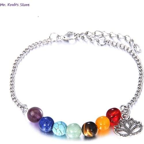 Hollow Lotus Pendant Yoga Anklets Copper Foot Chain Summer Beach Charm Jewelry Gifts Natural Stones Anklets For Woman 1 Pc