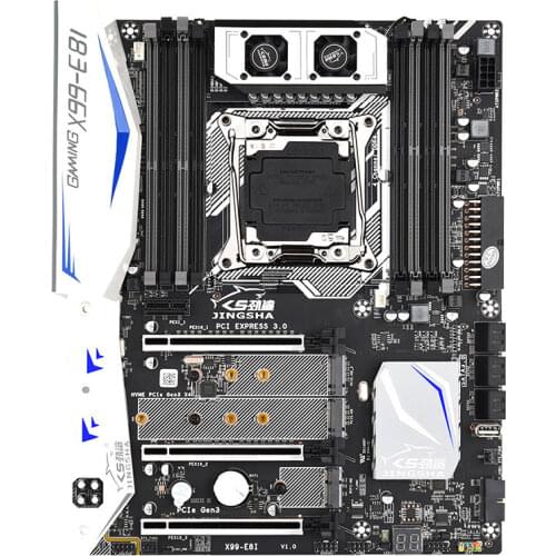 JINGSHA X99 motherboard with dual M.2 NVME slot support PCI-E 3.0 DDR4 2133 2400MHz LGA2011-3 E5 V3/V4 xeon xeon gaming board