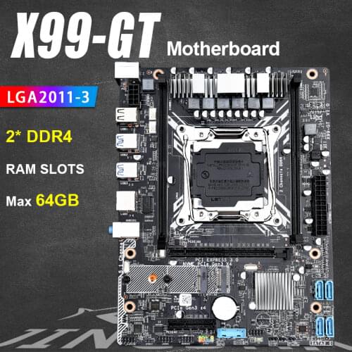 X99-GT GAMING Motherboard Intel X99 LGA 2011-3 E5 All Series DDR4 RECC 64GB M.2 NVME USB3.0 mATX X99 Placa mae