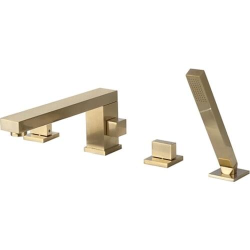 Brushed Gold Bathtub Faucet Bath Shower Faucet Waterfall Wall Shower Bath Set Faucet Bath Mixer Torneira Grifo Ducha