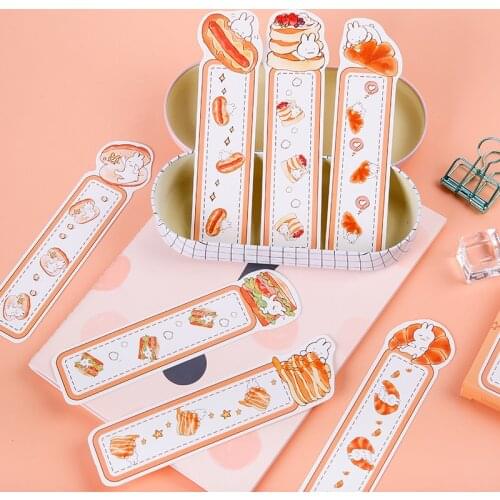 Multi-use 30pcs Rabbits in love with dessert design Craft Paper Cards as bookmark tag gift decoration Scrapbooking DIY