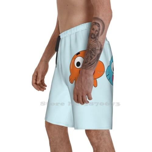 ™ Gumball And Darwin MenS Summer Short Pants Beach Shorts Theamazingworldofgumball Amazing World Of Gumball Gumball Darwin