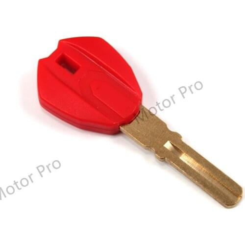 Uncut Blade Blank Key For Ducati 899 1199 Motorcycle Replacement Accessories With Logo RED