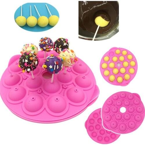 New Arrived 18 Lollipop Mold Cooking Tools Silicone Mould Fondant Sugar Bow Craft Molds Diy Cake Decorating