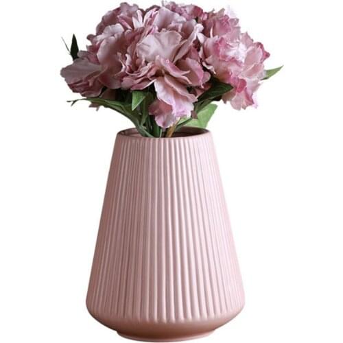 Plastic Vase Imitation Ceramic Flower Vases Decorative Used for Home Office Hotel Restaurant Wedding Decor