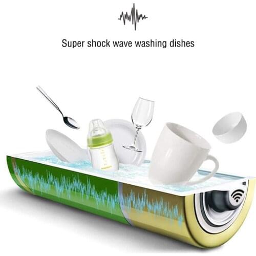 Portable Mini Installation Free Dishwasher Household USB Rechargeable Vibration Dish Washing Device for Fruit Vegetables TB Sale