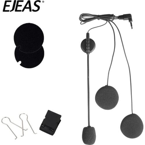 3.5mm Wired Microphone & Universal Metal Helmet Clamp for Motorcycle Bluetooth Intercoms EJEAS E6 E6 PLUS