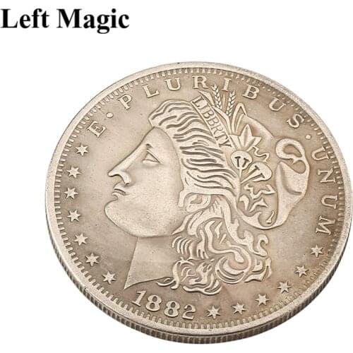 Super Magnetic Morgan Dollar(Copper) Magic Tricks Appearing/Disappearing Coin Magie Close Up Accessories Gimmick Props