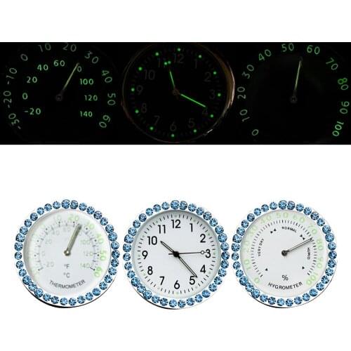 Yolu Car Clock Luminous Mini Automobiles Digital Watch Quartz Clocks Stick-on Auto Ornament Car Accessories for Cars SUV MPV